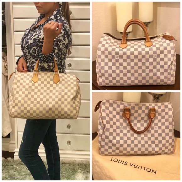 Authentic Louis Vuitton Speedy Damier Azur - Picture 6 of 8